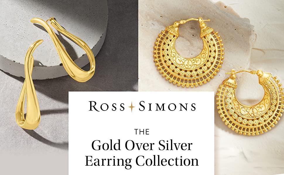 Shop Ross Simons Gold Over Silver Earrings Collection