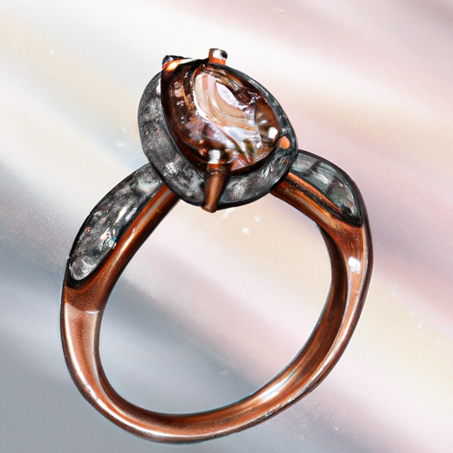 Brillez et scintillez avec cette élégante bague en or rose 14 carats avec morganite et diamant !