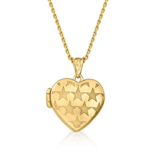 Ross-Simons Initial — 14kt Yellow Gold Single-Initial Star Heart