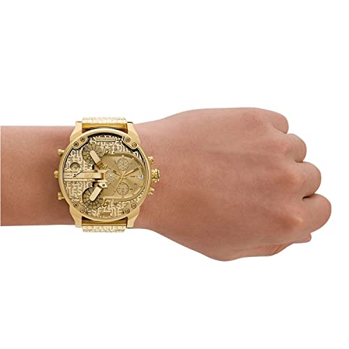 DIESEL-57mm Mens Mr. Daddy 2.0 Multifunction Stainless Steel Watch -  (Gold-Tone)