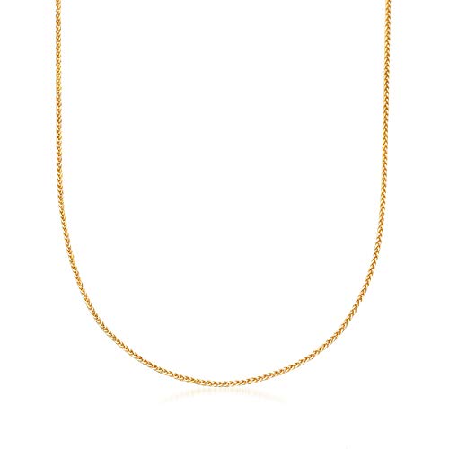 Ross-Simons 1mm 14kt Yellow Gold Adjustable Wheat-Chain Necklace