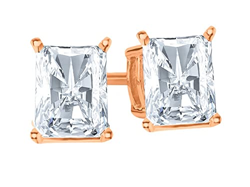 1 3/4 Carat 18K Rose Gold IGI Certified LAB-GROWN Radiant Cut