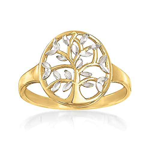 Ross-Simons 14kt 2-Tone Gold Cut-Out Tree Of Life Ring – 4aShopOnline