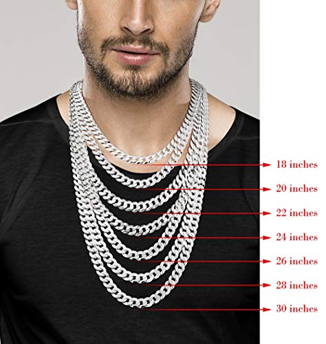 LV_ Men Cuban Link Chain Rock Necklace Letter Design Steel