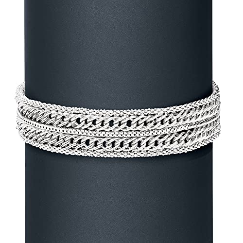 Ross-Simons Italian Sterling Silver Popcorn-Chain and Curb-Link