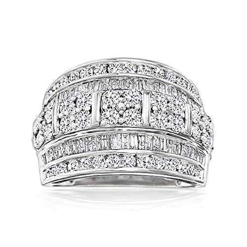 Ross-Simons 2.00 ct. t.w. Baguette and Round Diamond Multi-Row
