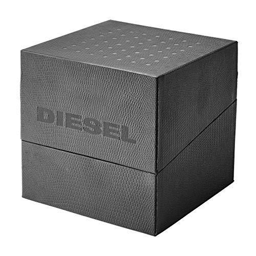 Diesel Men's 46mm Caged Quartz Stainless Steel and Leather Three-Hand Date  Watch, Color: Black (Model: DZ1948)