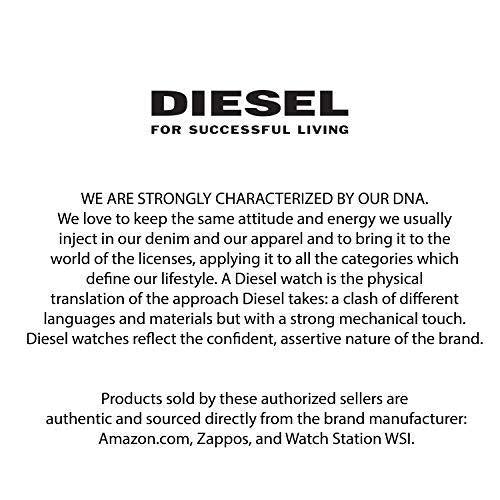 Diesel Men's 50mm Armbar Quartz Stainless Steel & Leather Three-Hand Date  Watch, Color: Gunmetal, Brown (Model: DZ1784)