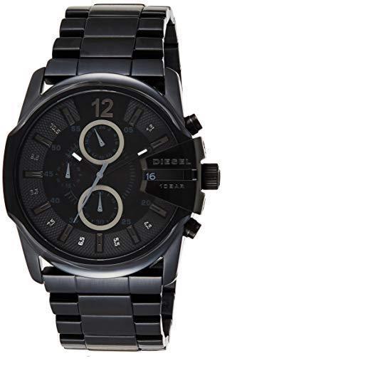 Diesel Men's Master Chief Quartz Stainless Steel Three-Hand Watch, Color:  Midnight Black (Model: DZ4180)