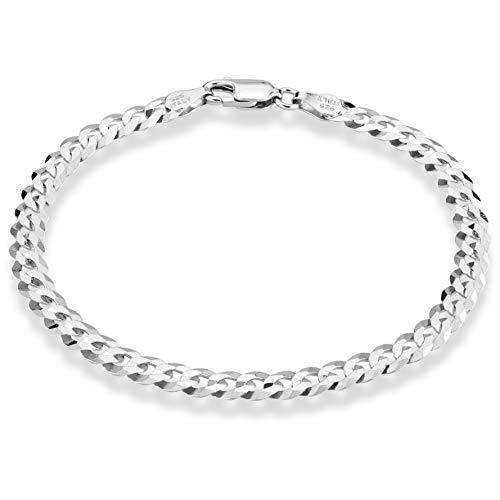 Men's Diamond-Cut Curb Chain Bracelet