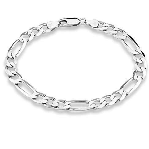 Made in Italy 925 Sterling Silver Men Bracelet Size 7 8 8.5 9 10 inch VY  Jewelry
