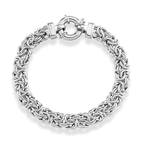 Women's Sterling Silver Byzantine Chain Bracelet (7.5)