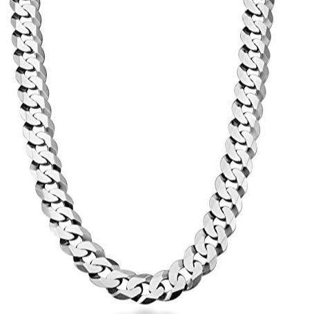 18K Gold Chain Men - Mens Gold Cuban Chain - 2mm Gold Chain Necklace - Thin Gold Cuban Link Necklace for Men - Man Silver Chain - Jewelry UK
