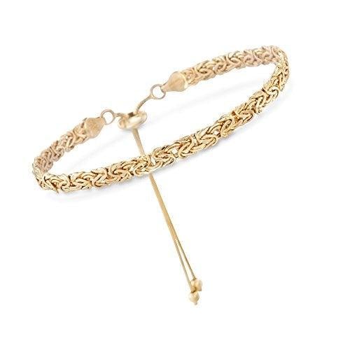 Ross-Simons 14kt Yellow Gold Byzantine Bolo Bracelet – 4aShopOnline