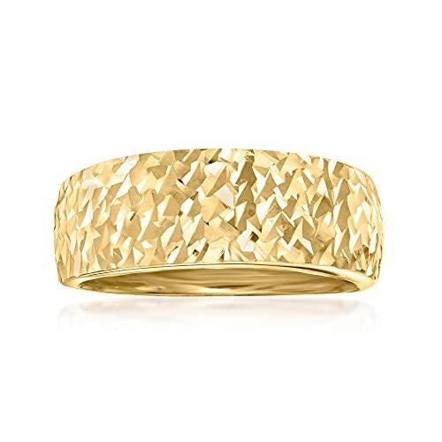Ross-Simons Italian 14kt Yellow Gold Diamond-Cut Ring – 4aShopOnline