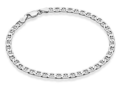 925 Sterling Silver 7mm Tribal Hawaiian Rolo Bar Link Chain