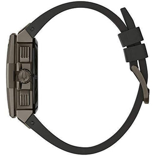 Men's Bulova Precisionist Chronograph Black Rubber Strap Watch 98B358 ...